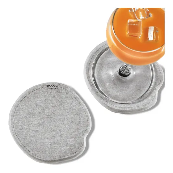 Drycup Kit 2 Porta Copos De Terra Diatomácea, Momo Lifestyle Cor Cinza
