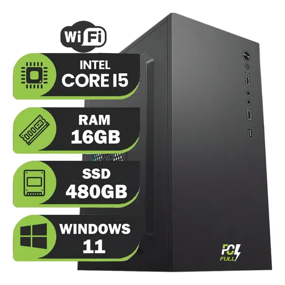 Computador Rápido Pc Cpu Intel I5 16gb Ram Ssd 480gb Win 11