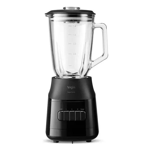 Liquidificador Super Force Elgin - Jarra De Vidro 1,9l, 900w Preto