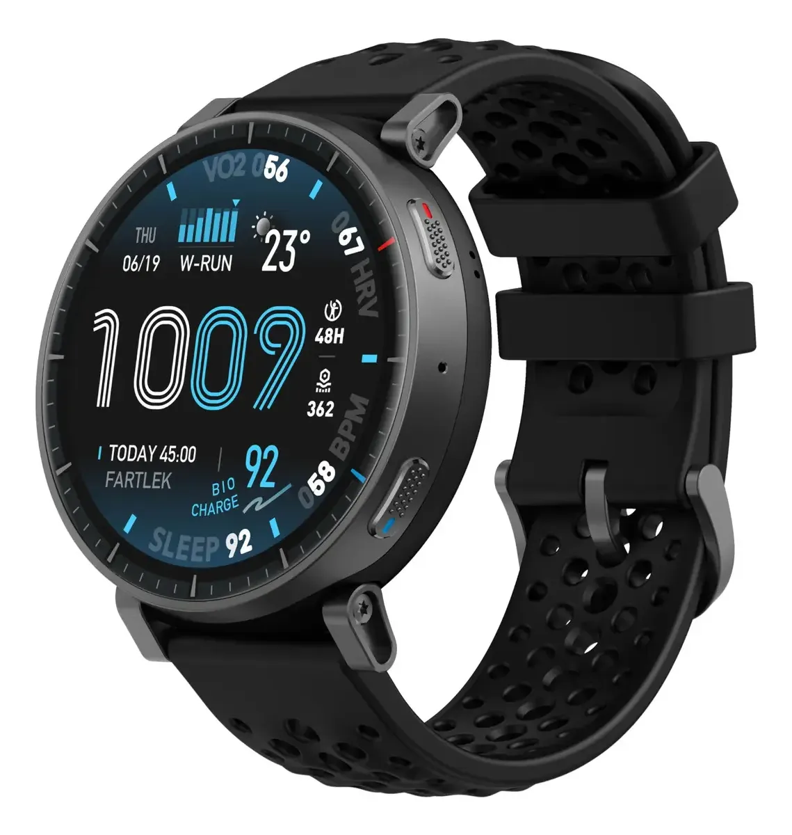 Relógio Inteligente Amazfit Active Max Amoled 1,75 Gps 5atm Preto Milanês Cinza