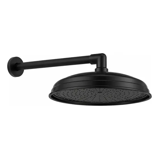 Ducha Cascata Piscina Sollux Alumínio Preto Fosco Redonda 30cm