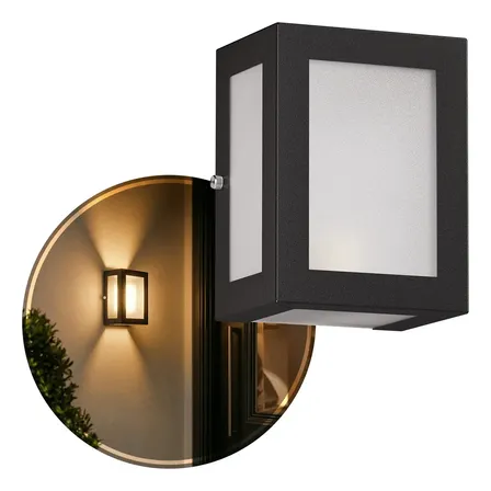 10x Arandela 5 Vidros Externo Luminária De Parede Cor Preto E27 Mf109 Mega Forte Iluminação