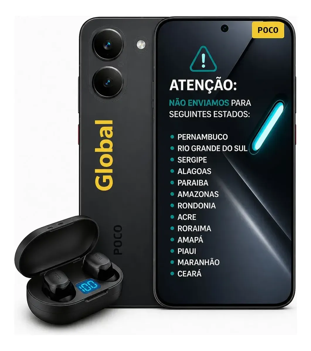 Xiaomi Poco X8 Pro 256gb 8gb Ram Dual Sim Global + Nf+brinde Preto