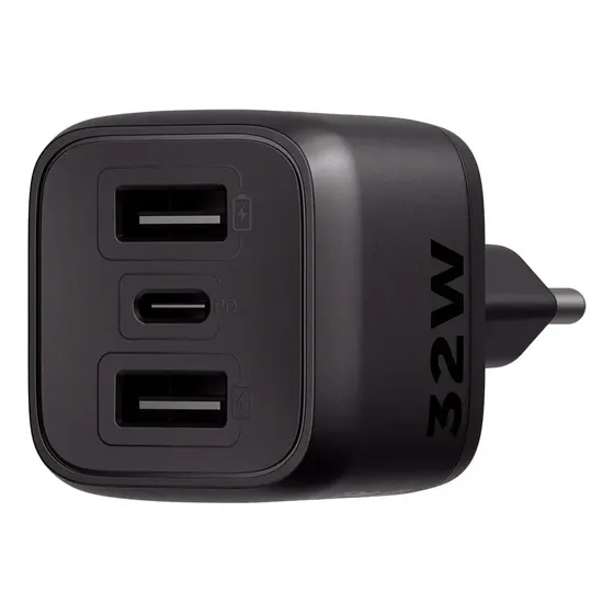 Carregador Turbo 32w Gan Ec 12 Power Preto Intelbras Preto