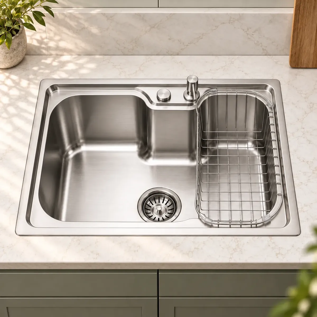 Cuba Pia Cozinha Gourmet Aço Inox Escovado 50x40 Acessórios Escovado