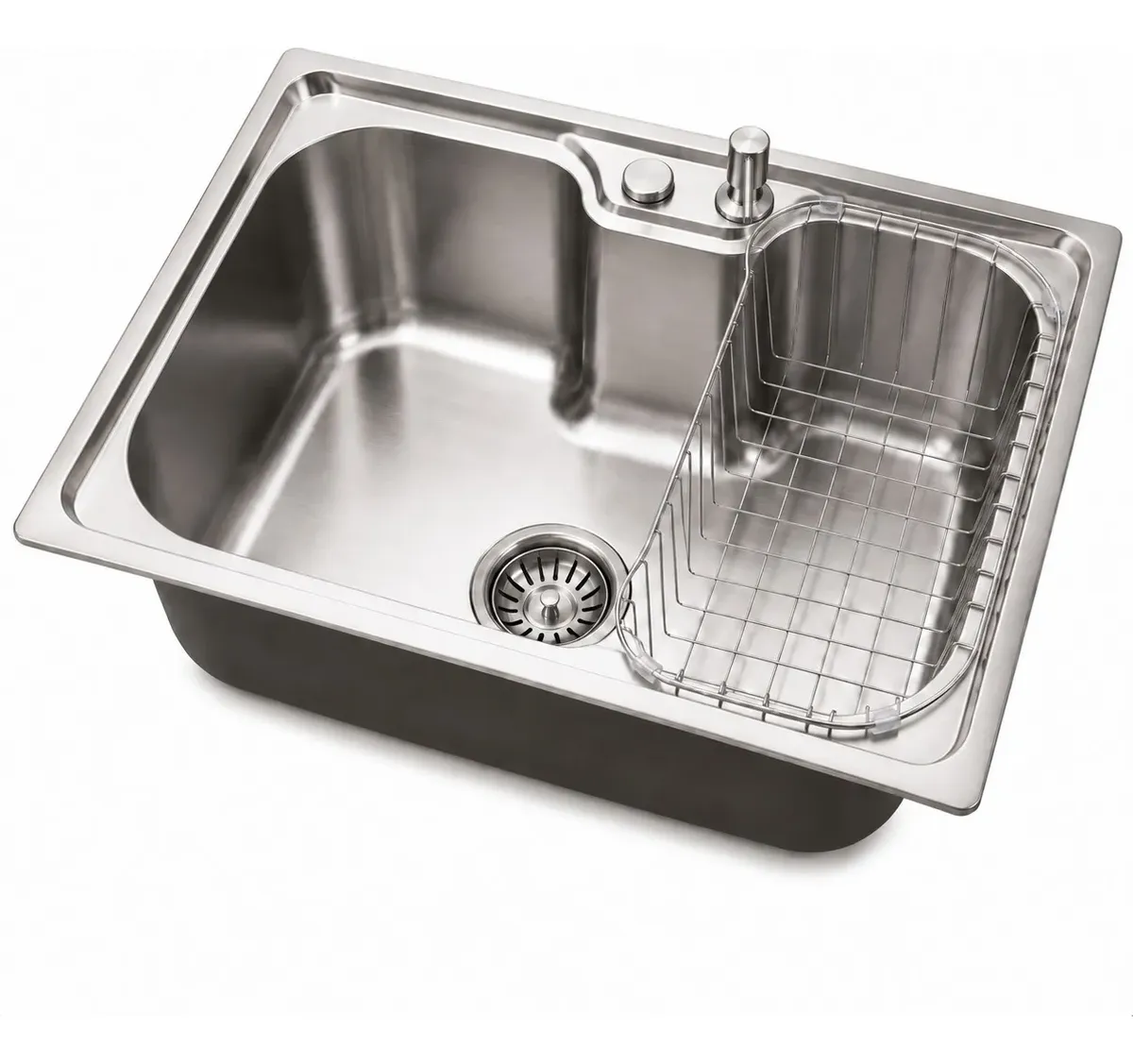 Cuba Pia Cozinha Gourmet Aço Inox Escovado 60x42 Acessórios Escovado