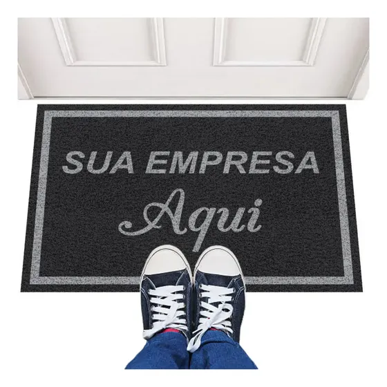 Tapete Capacho Personalizado de Vinil 60x40 cm para Empresa