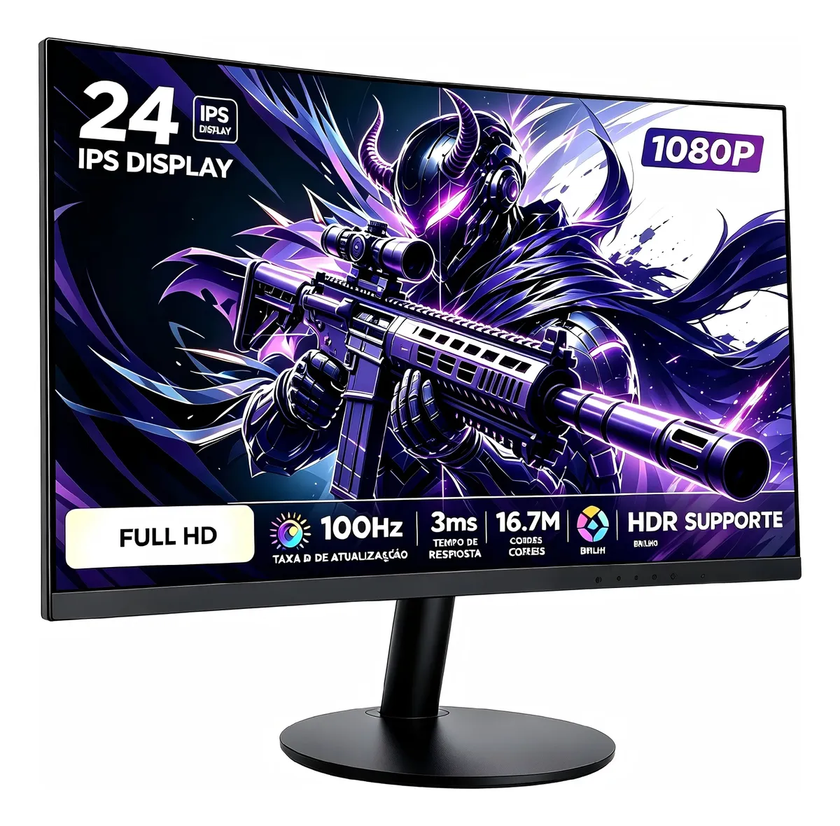 Monitor Gamer 24 Ips Full Hd 100hz 3ms Hdr Hdmi Jogos E Pc