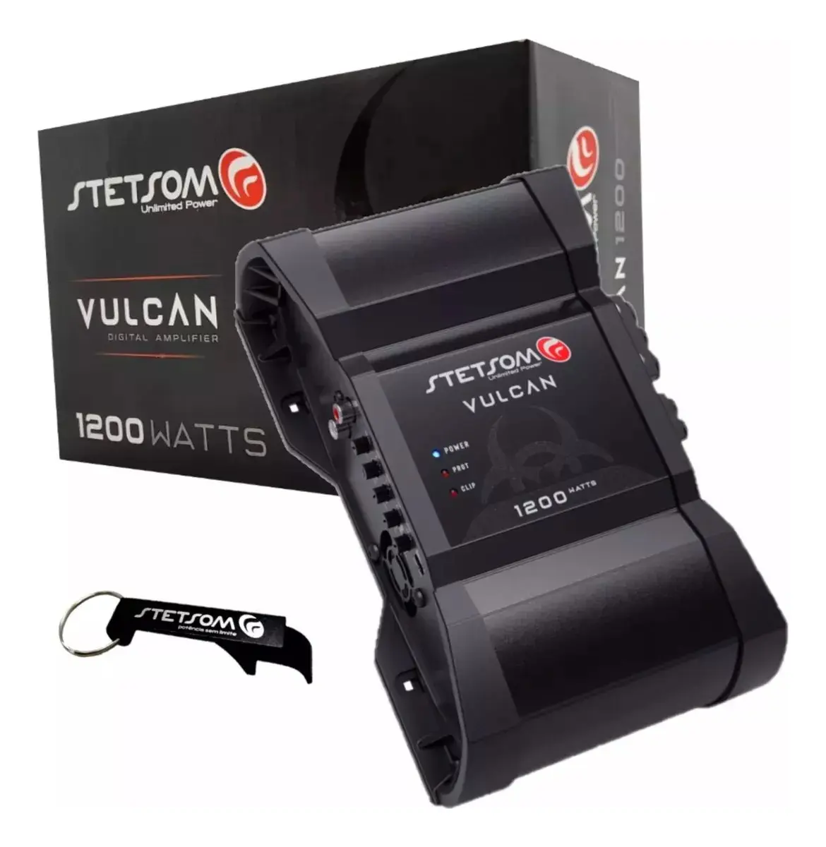Modulo Vulcan 1200w Stetsom 1 Canal 2 Ohms Amplificador Novo - Preto
