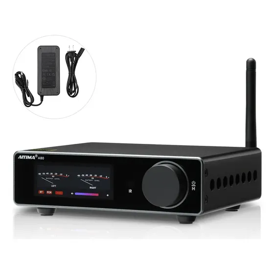 Amplificador de potência estéreo Aiyima A80tpa3255 Pffb Bluetooth Dac Cor Preto Potência de saída Rms 600W