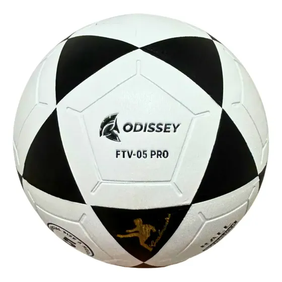 Bola Futevôlei Odissey Profissional Amadora Branco e Preto PVC