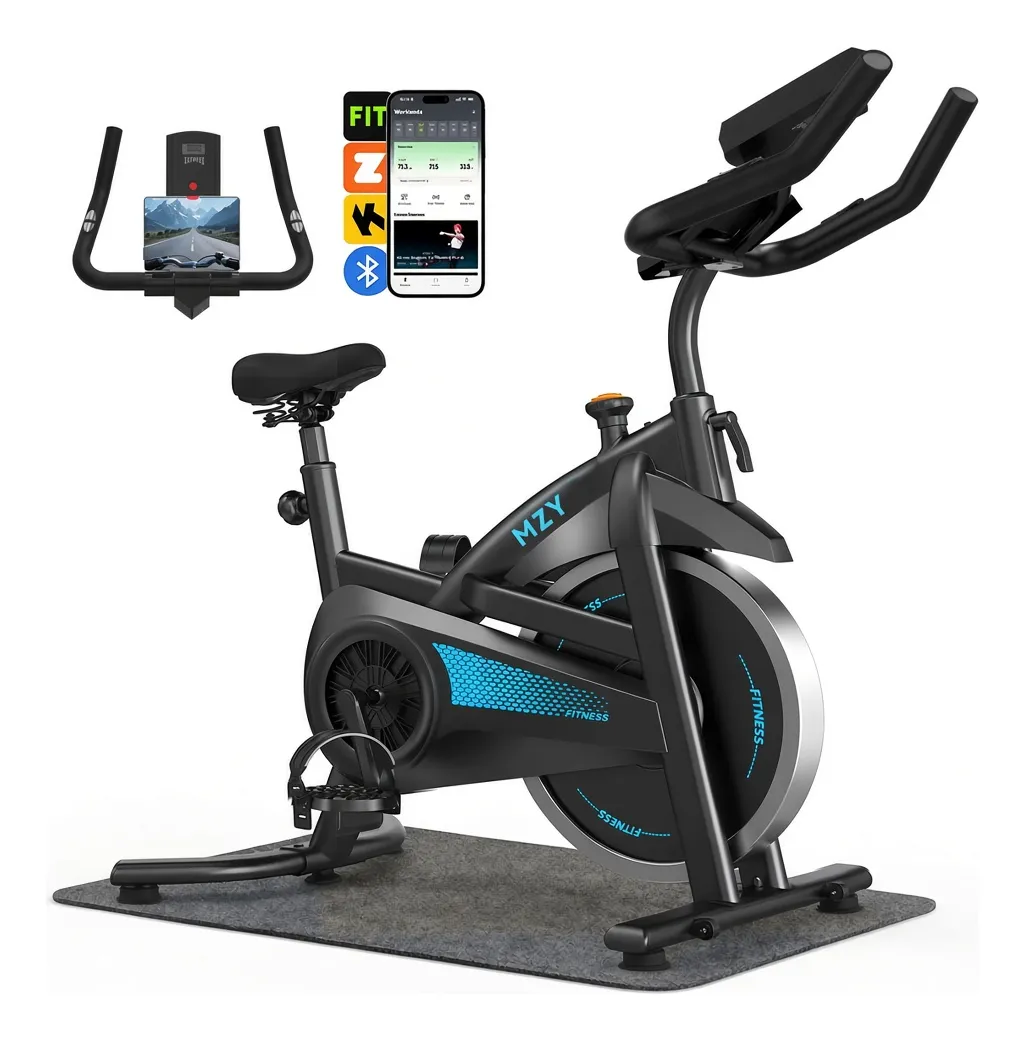 Bicicleta Spinning Ergométrica Profissional 15kg Peso Máx150 Azul 1.5v