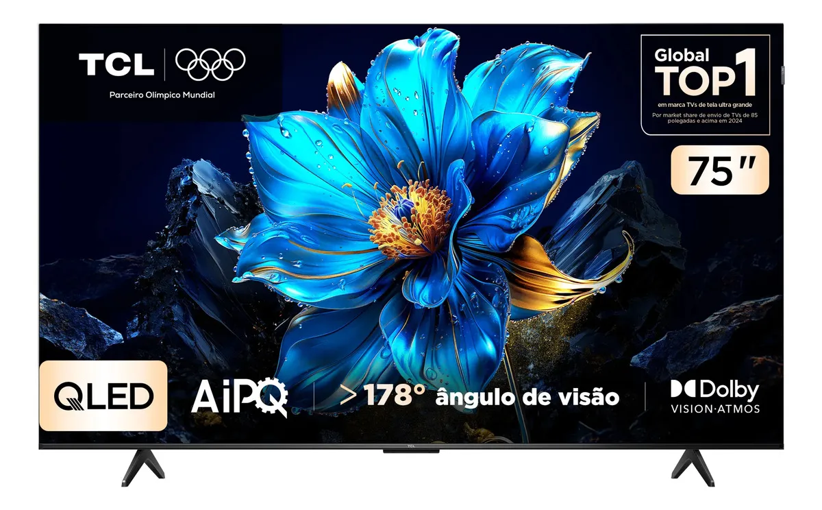 Smart Tv Tcl 75 Polegadas Qled 4k Wifi Bluetooth Google P7k