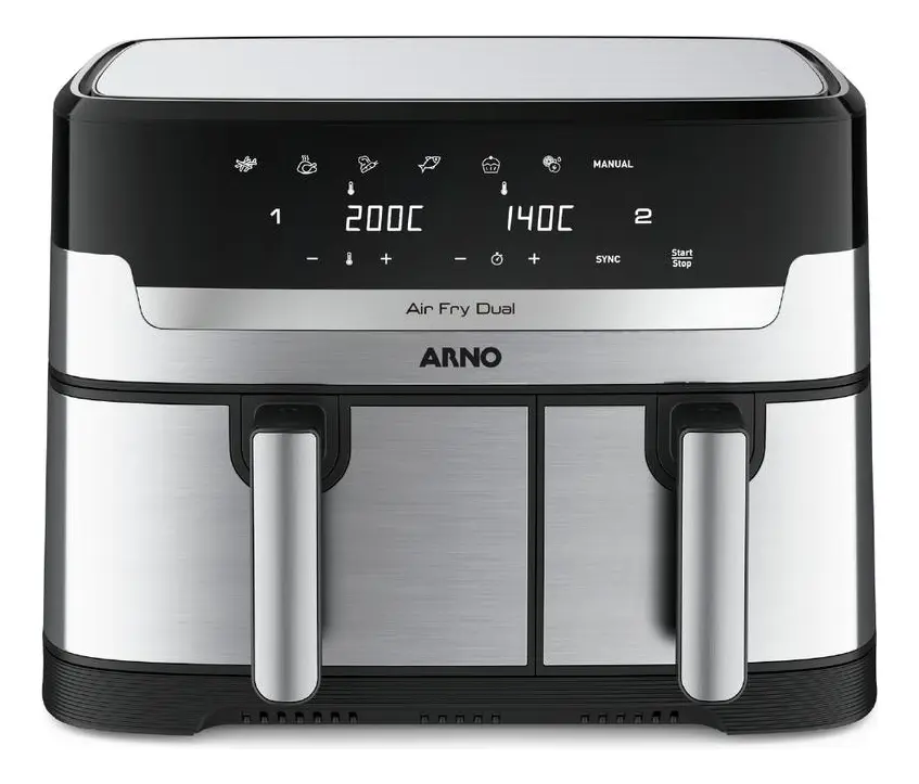 Fritadeira Sem Óleo Airfryer Arno Dual 5,2l+3,1l Afd2