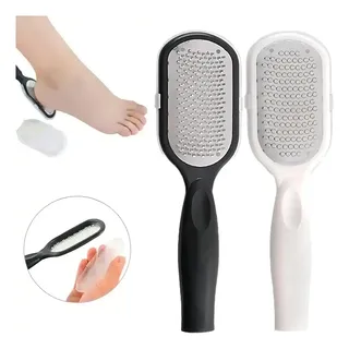 Removedor Raspador Calos Pele Morta Mão/ Pé Ralador Aço Inox Cor Preto