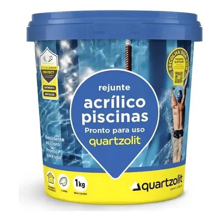 Quartzolit Rejunte Acrílico Branco Piscinas 1kg