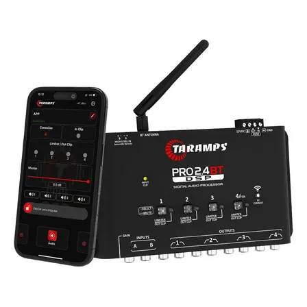 Crossover Taramps Pro 2.4 BT Automotivo com Bluetooth para Configurar pelo Celular