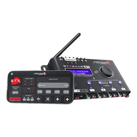 Processador Áudio Digital Stetsom STX2448 BT Automotivo com Bluetooth de 4 Vias