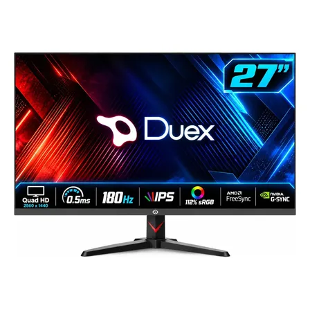 Monitor Gamer Duex Pro Ultra Flick com tela de 27" 180Hz resolução Quad HD