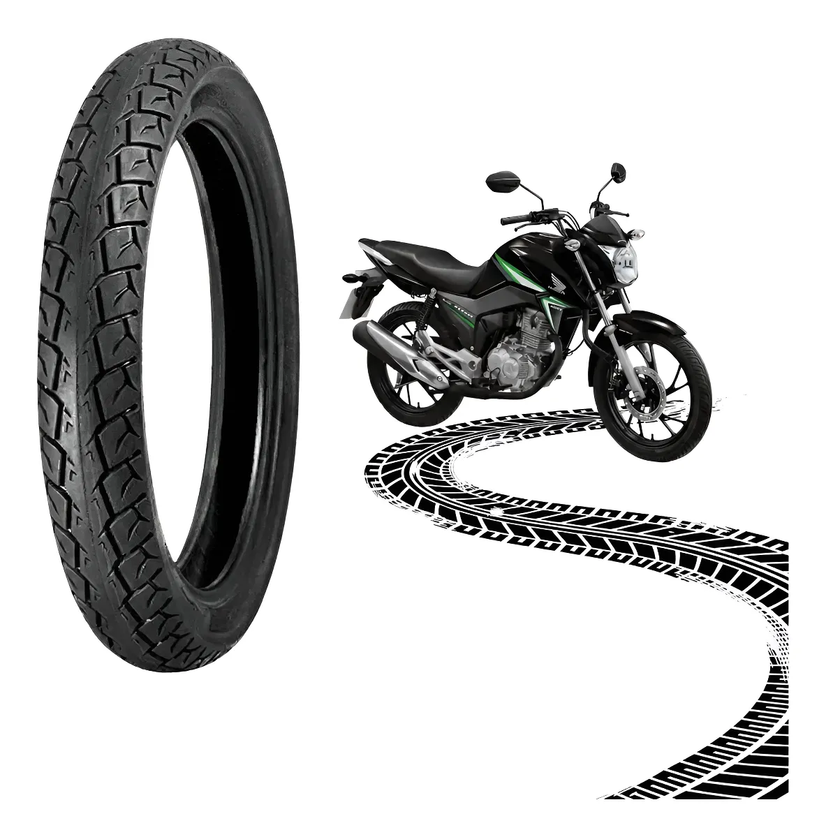 Pneu Moto Traseiro 90/90-18 Honda Moto Cg Fan 125/150/160