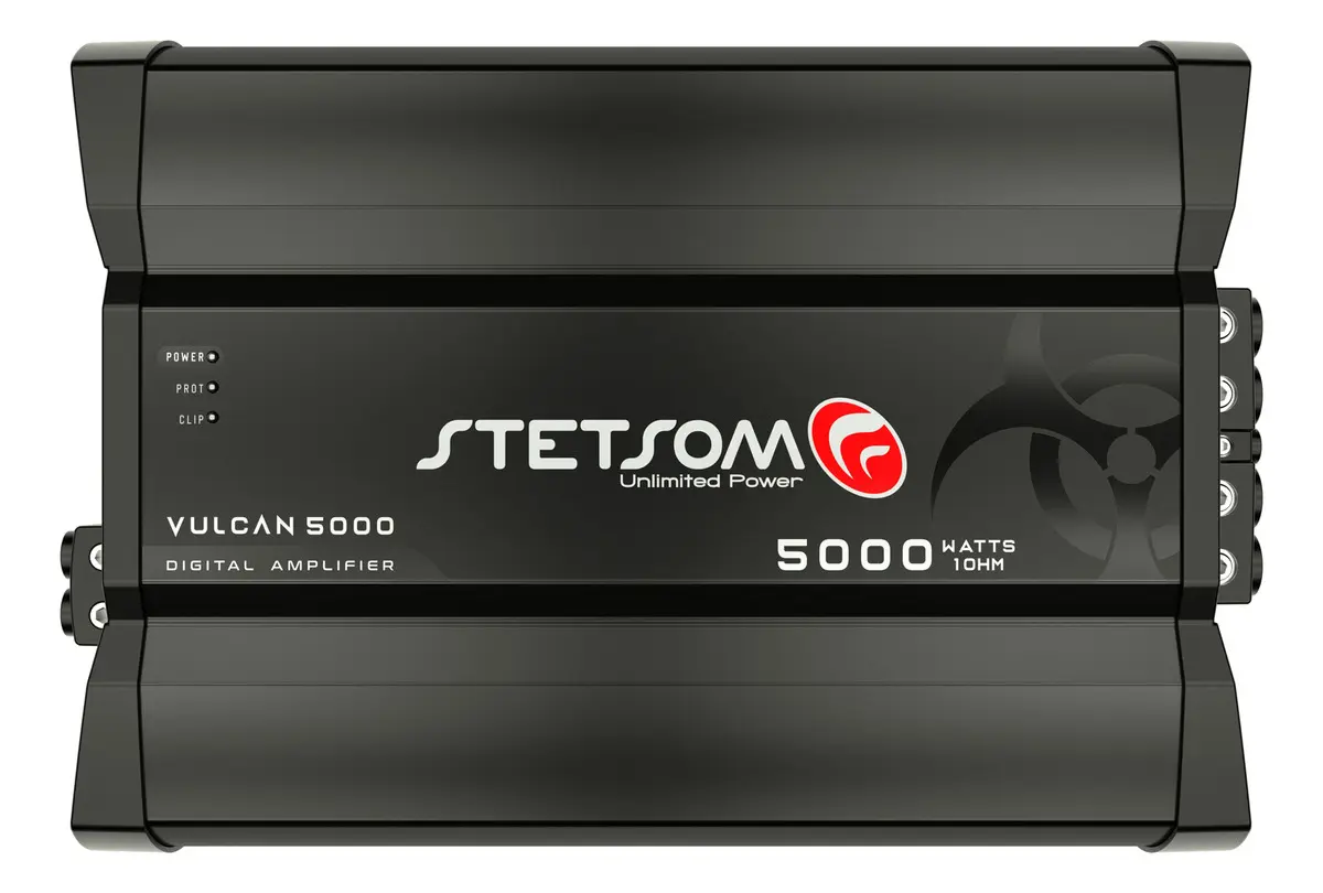 Módulo Stetsom Vulcan 5000 1 Ohm Amplificador Mono Full Range 10hz ~ 12khz 5000w Rms Em 1 Ohm Entrada Rca 1 Canal 5000w... 1 Ohm