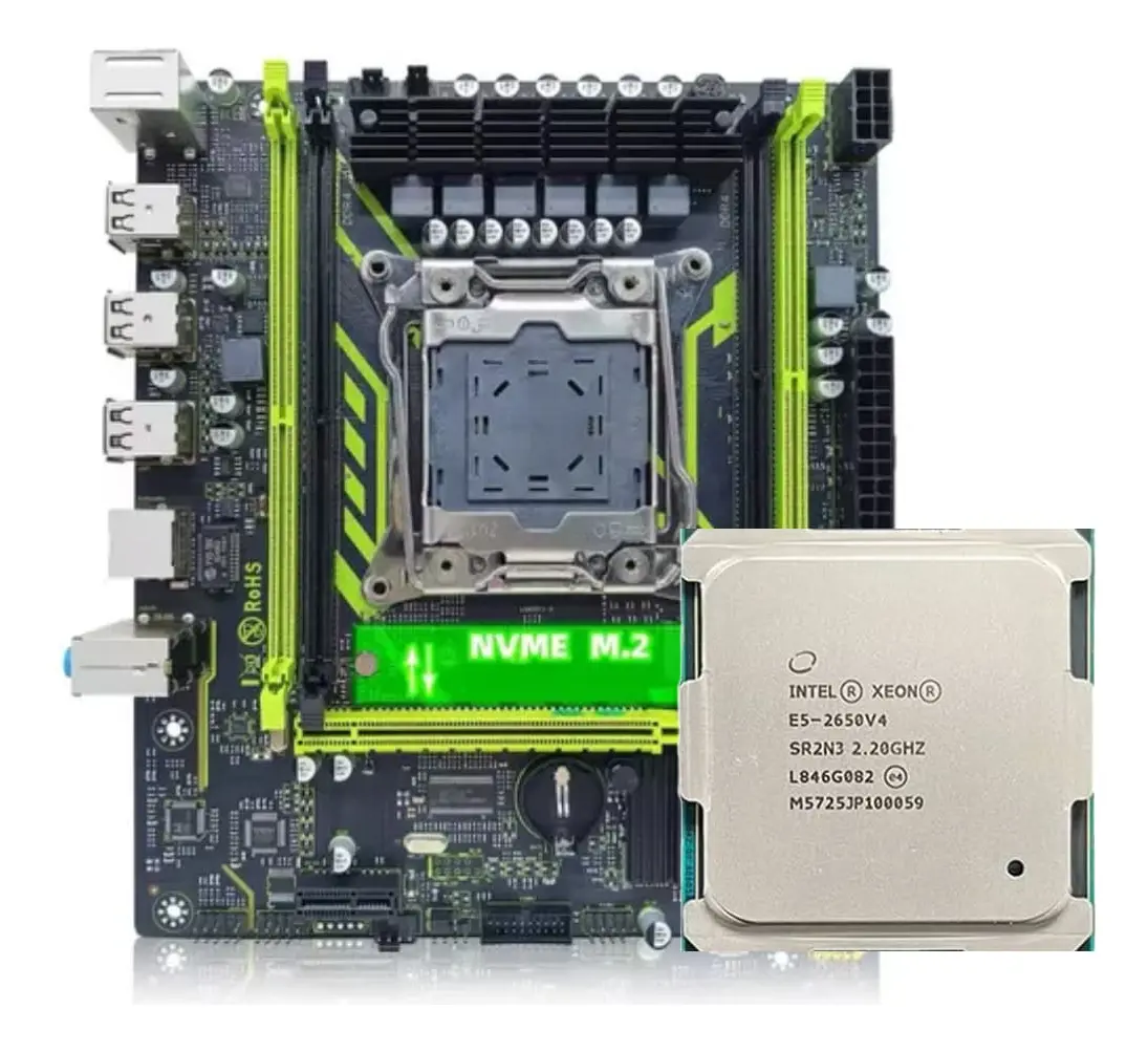 Kit Xeon X99 Lga 2011-3 E5 2650 V4 Ddr4 Preto Preto