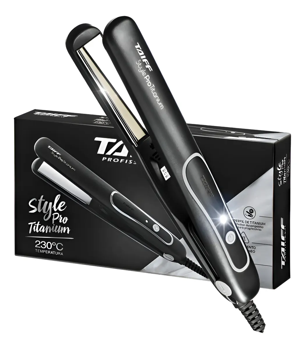 Chapinha Taiff Style Pro Titanium 230oc Profissional Bivolt Preto E Prata 127/220v