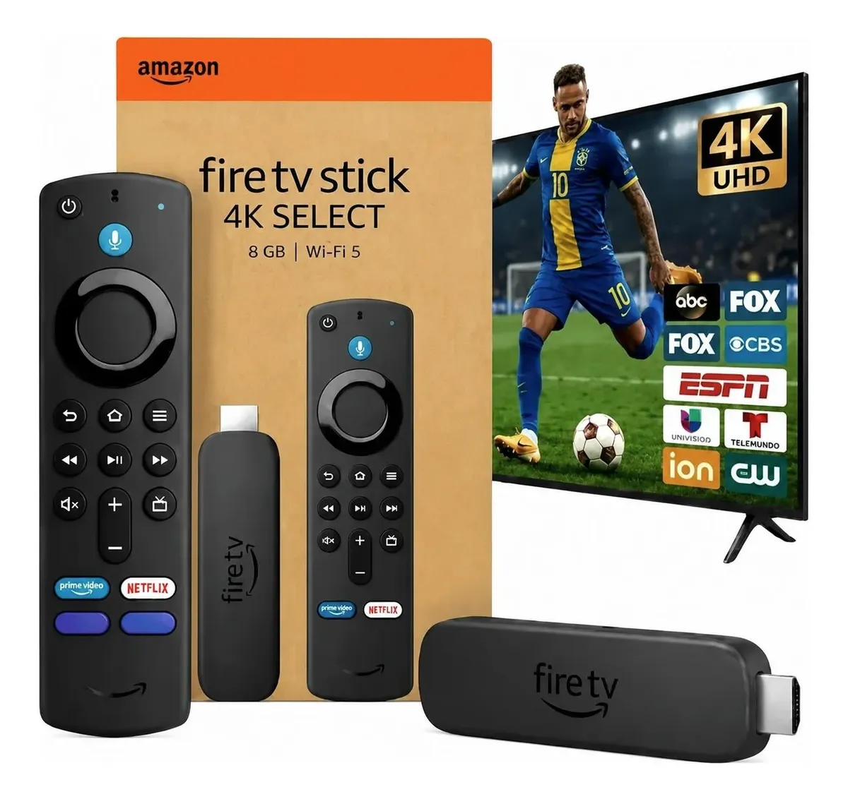 Amazon Fire Tv Stick 4k Select 8gb Wi-fi 5 Preto Padrão