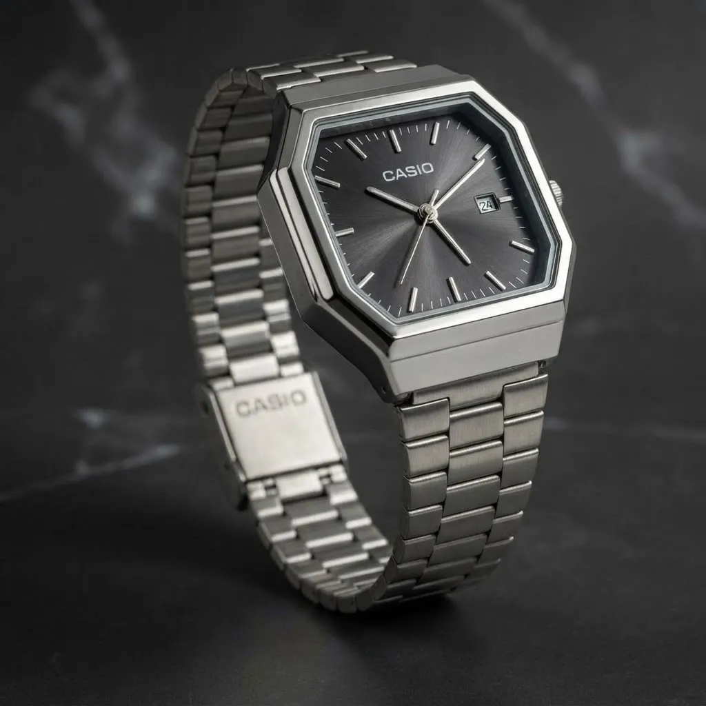 Relógio Casio Retro Vintage A150 Edição Premium Aço Inox Prateado Preto