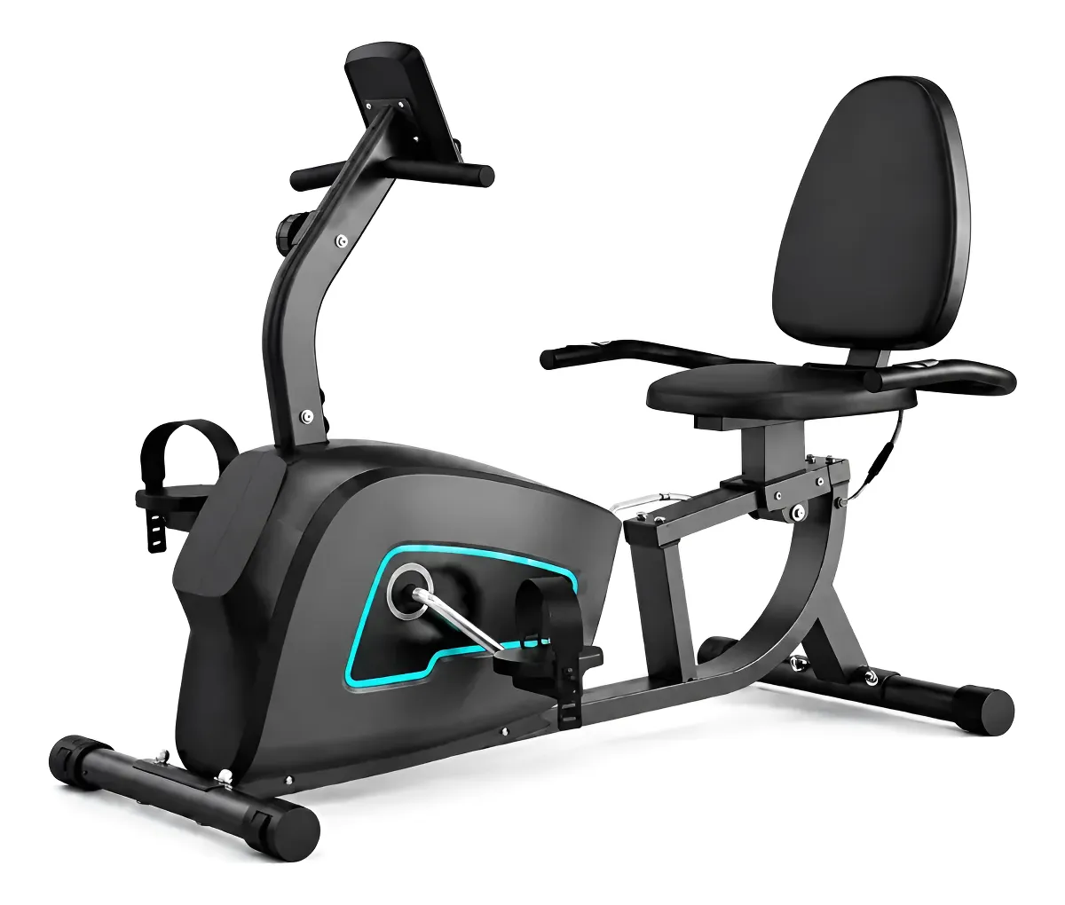 Bicicleta Ergométrica Horizontal Com Monitor Cardíaco Preto Sem Voltagem
