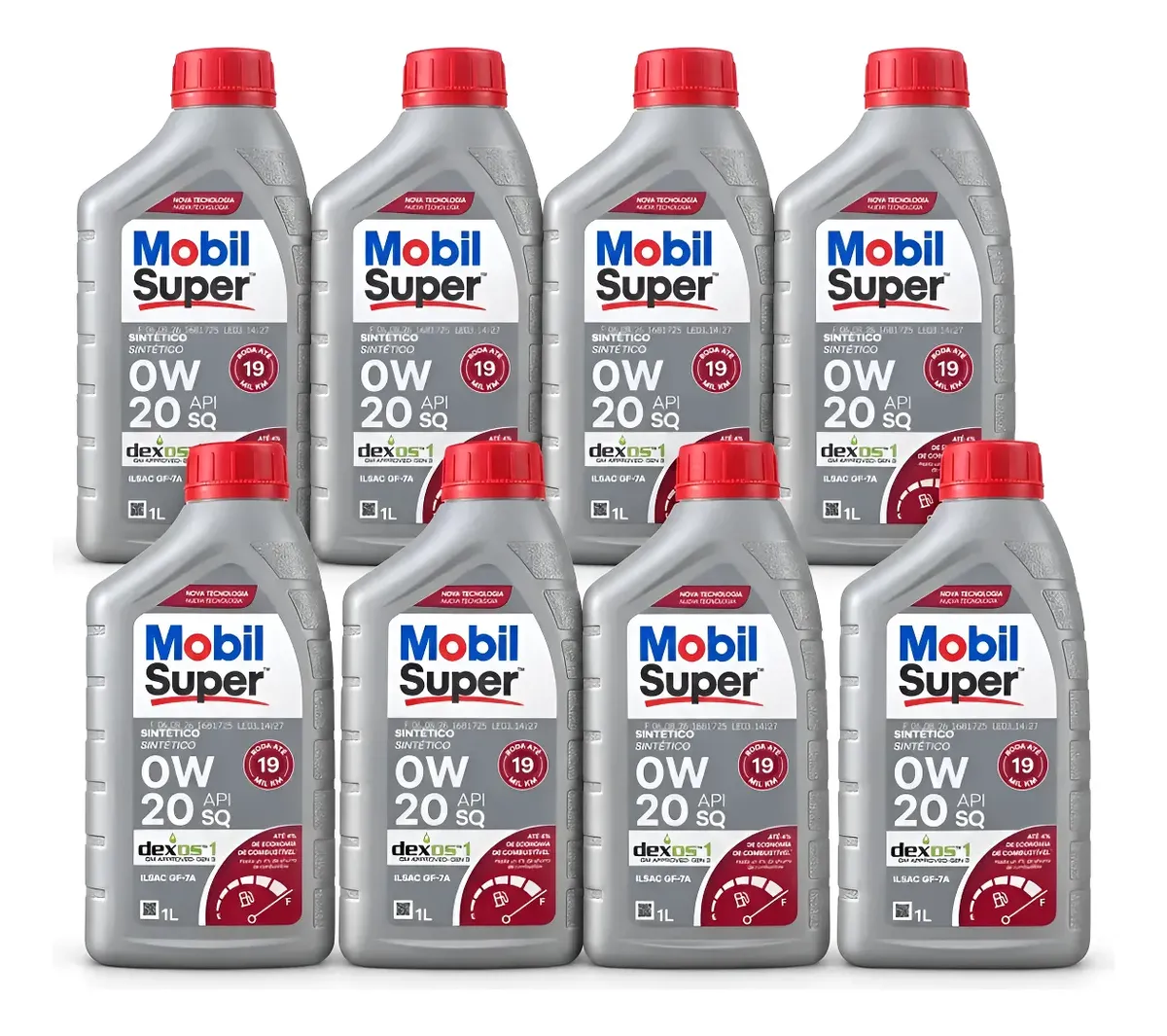 Kit 8 Litros Óleo Mobil Super 0w20 Sintético Api Sq Dexos1