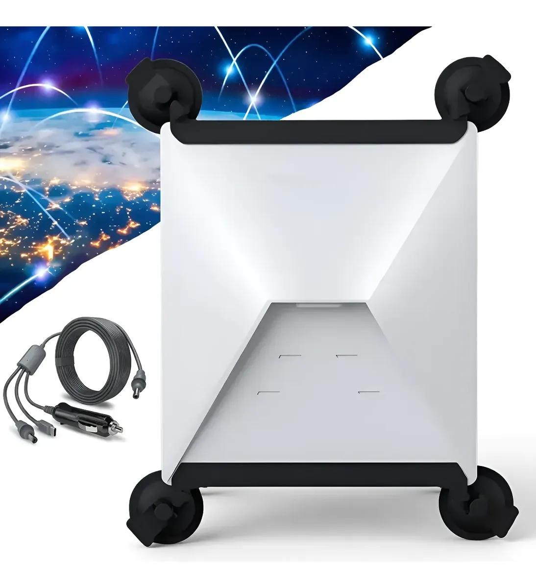 Kit Starlink Mini Suporte Cabo Veicular Internet Satélite 12v/24v