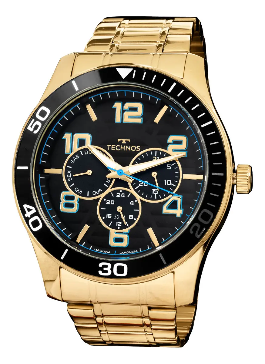 Relógio Technos Masculino Racer Dourado - 6p29ala/1p