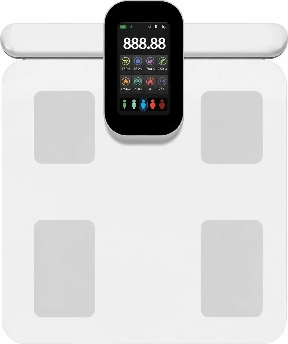 Balança Bioimpedancia Profissional Digital Gordura Musculo Branco 127/220v