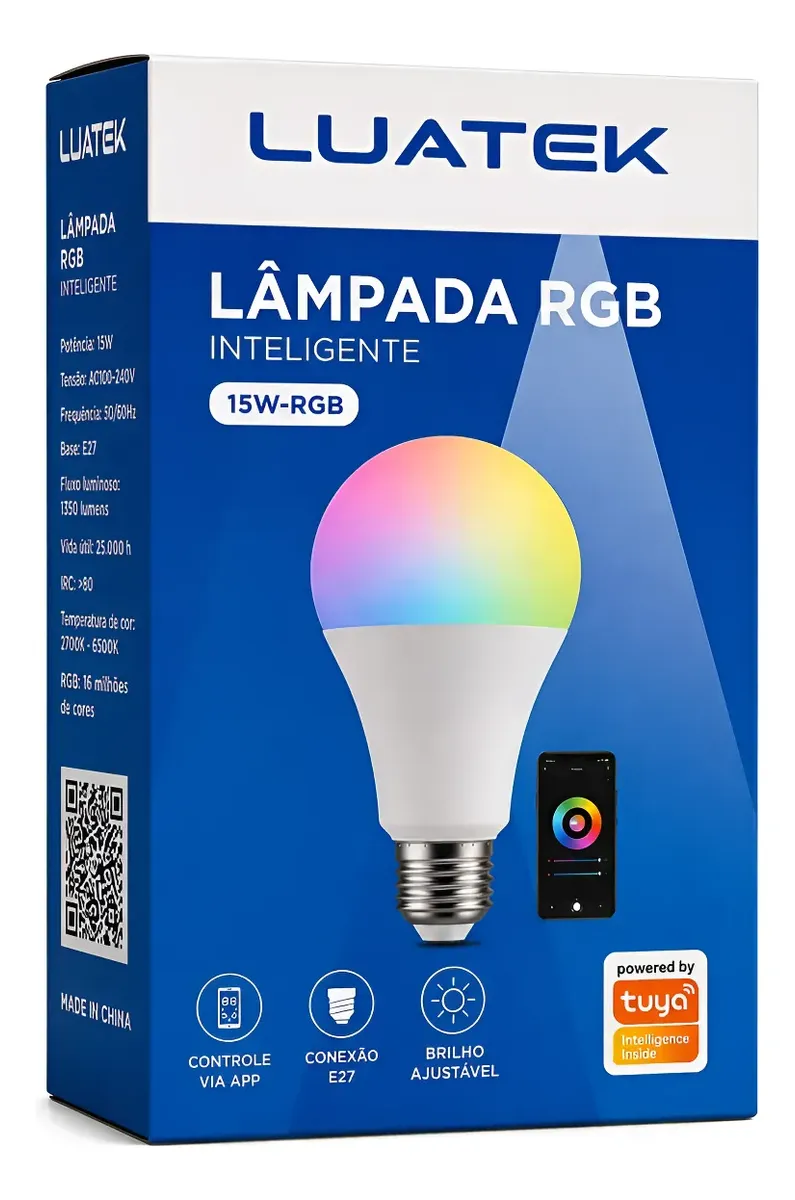 Lampada Rgb Inteligente 15w Led. 127/220v Rgb