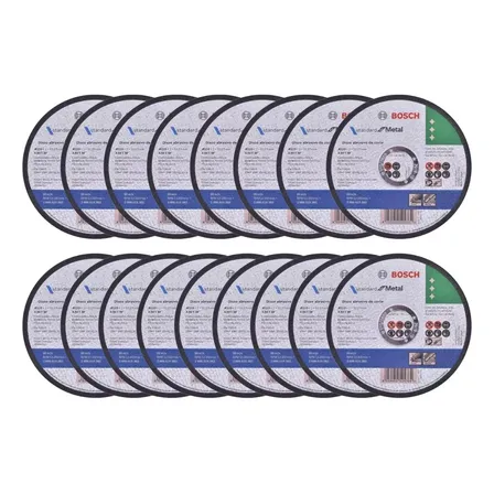 Kit 100 Discos Corte Inox Metal 4.1/2 115mm X 1,0mm Bosch