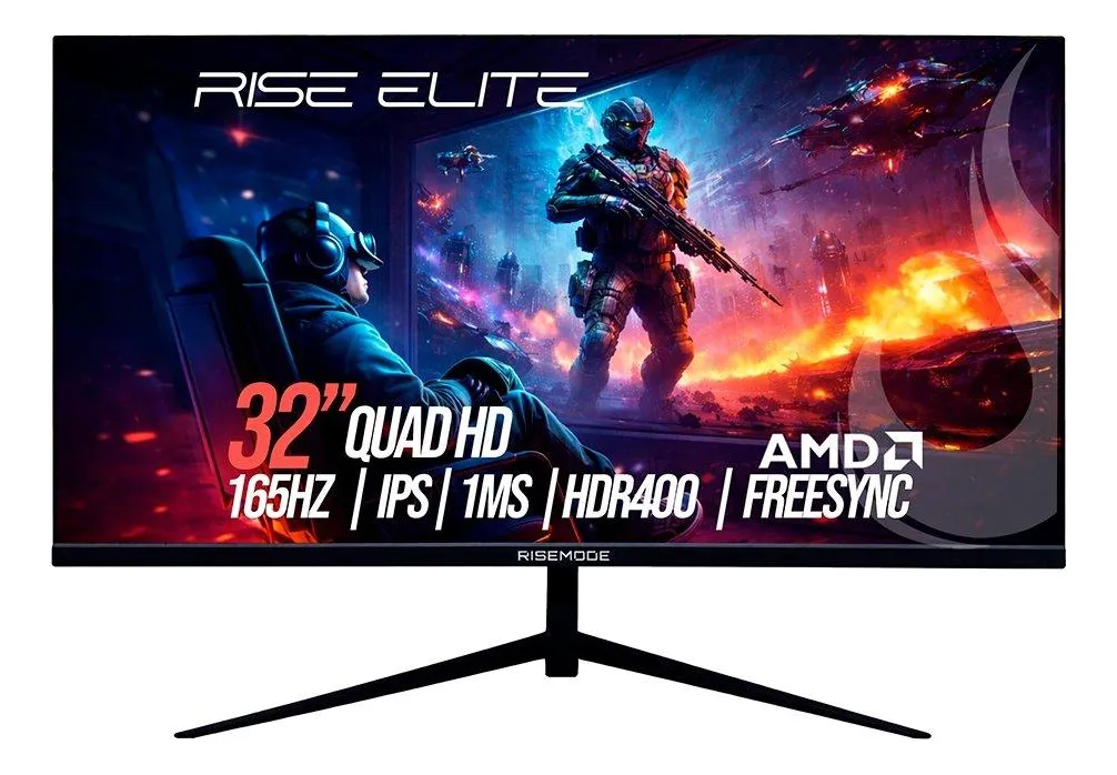 Monitor Gamer Rise Mode 32 2k 165hz 1ms Ips Preto