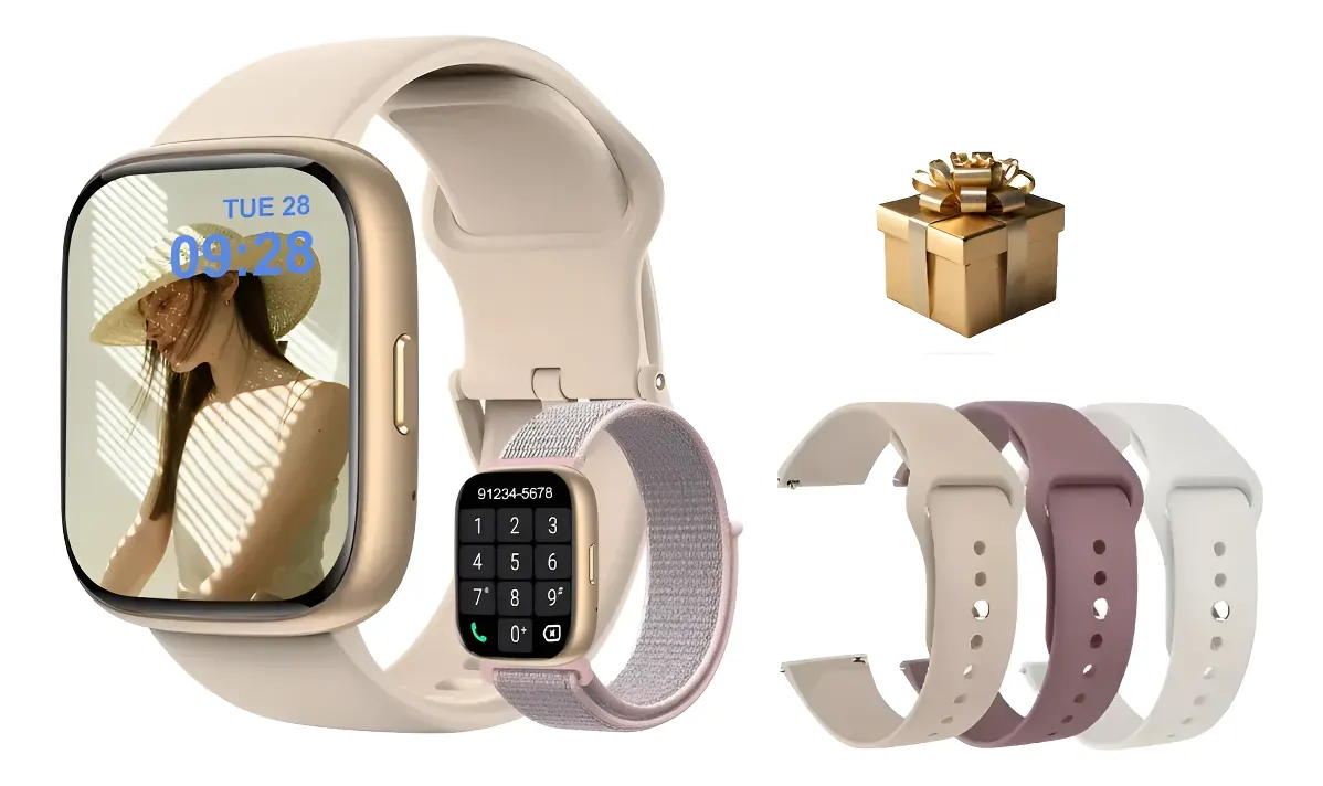 Smartwatch P/ iPhone Strava 2026 Watch Pro Max Series 10 C/f Dourado