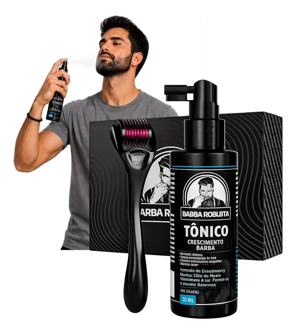 Dermaroller Microagulhamento Crescimento De Barba + Cabelo