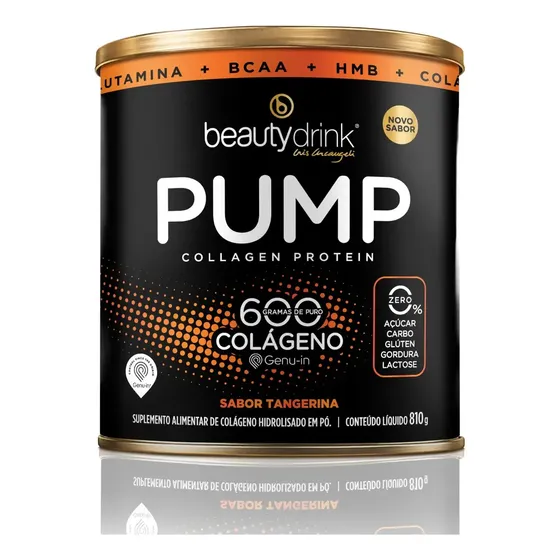 Beautydrink Pump Collagen Protein Beauty'in Tangerina 810g