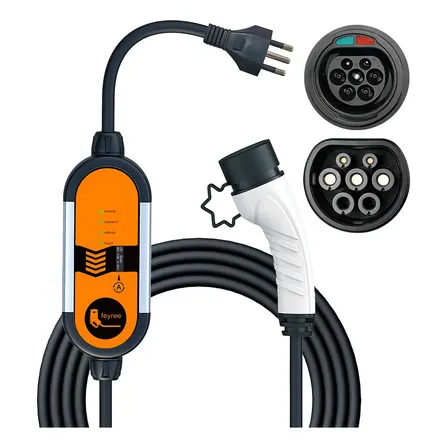 Carregador Carro Elétrico Portátil Tipo2 3.5 Kw 20a 110/220v