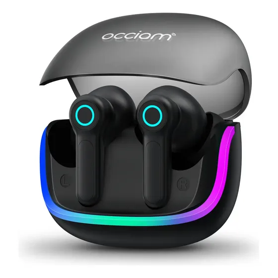 Fone de Ouvido Gamer Occiam G07 TWS Bluetooth 5.3 com RGB e Cancelamento de RuídoJogo