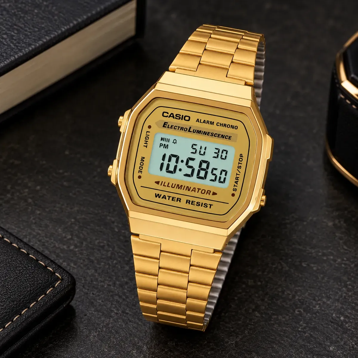 Relógio Unissex Casio Vintage A168wg-9w Dourado Ouro Premium Dourado