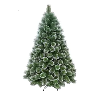 Árvore De Natal Pinheiro Neve 2,10m 500 Galhos Pom Pom Verde Com Pontas Nevada Grande Pinheiro Toque De Neve Cheia Luxo LuvinCo
