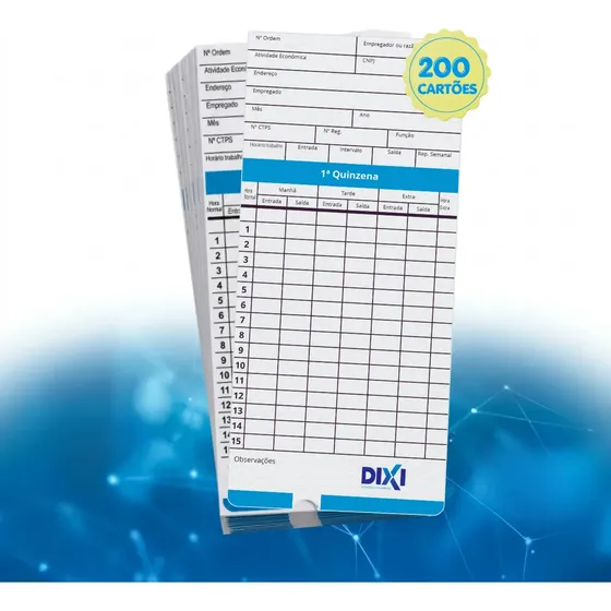 Cartão Ponto Cartográfico Dixi 200 Unids Branco Compatível Modelos