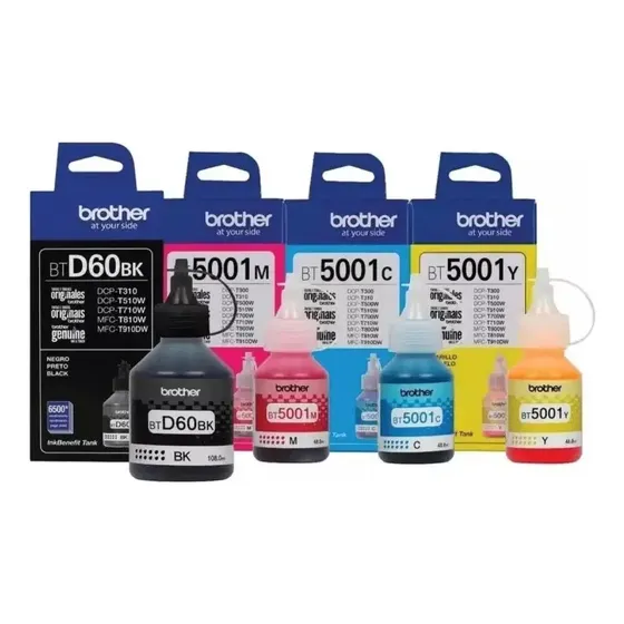 Kit de Tinta Brother BTD60/BT5001 Para Impressoras T420w e T720w