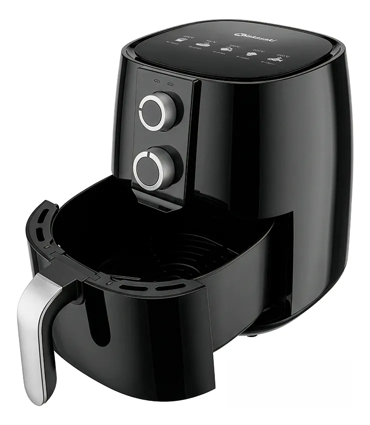 Fritadeira Sem Óleo Air Fryer 3,8l Antiaderente 1550w Preto Preto 127v