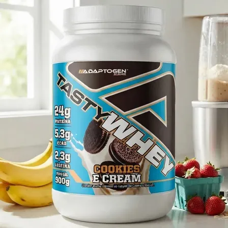 Proteína Adaptogen Science Tasty Whey Gourmet em pó sabor Biscoitos x 900g