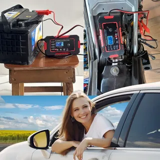 Carregador De Bateria Inteligente 12v Até 100 Amperes Reparador Portátil Para Emergência Veicular Carro Moto Jet Ski Caminhão