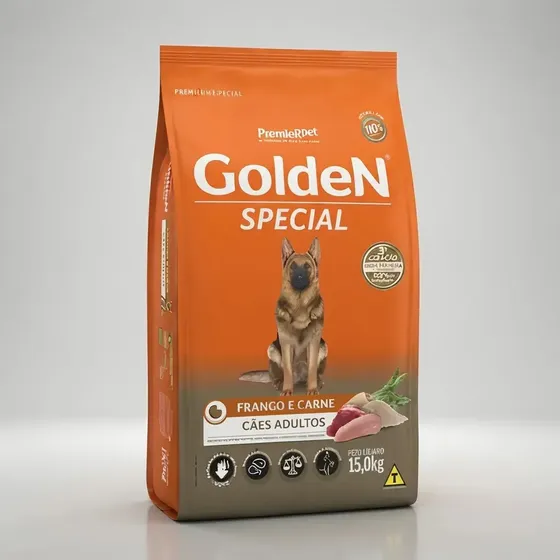 Ração Golden Special Cães Adultos Sabor Frango E Carne 15kg